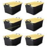 Life Story 6 Pack Storage Bin, 55 Qt