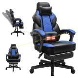 DL-win Gaming Chair with Footrest Blue