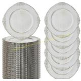MAONAME 13" Antique White Charger Plates 100