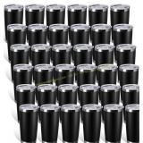 Sieral 36-Pack Stainless Tumblers Black