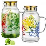 Buaic Glass Pitcher with Lid, 68 oz (2L)