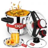 3-In-1 304 SS 13 Qt Pressure Cooker
