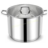 P&P CHEF 24 QT Stock Pot with Lid, Stainless
