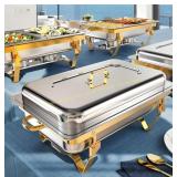 Amhier 9Qt Chafing Dishes, Gold