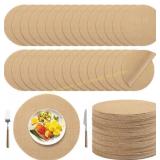 Kochorie Burlap Round Placemats 15" 100pcs