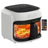 BOSWELL Glass Air Fryer 7.5QT, White
