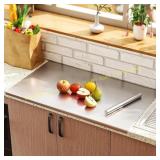 Stainless Steel Cutting Board with Lip