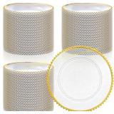 Hoolerry Clear Charger Plates 13"
