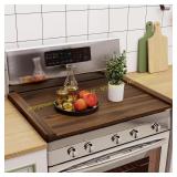 Noodle Board Stove Cover Wood 30x22 Brown