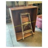 Book shelf, wood step ladder