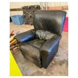 Leather recliner chair