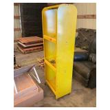 Yellow metal shelf