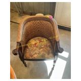 Floral upholstered chair