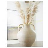 ASHLEY Justy 17" Beige Terra Cotta Vase