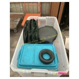 Plastic bags, totes, trash cans