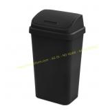 Sterilite 4 count 13 gal Black Plastic Wastebasket