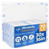 Medline Extrasorbs Drypads 36"x30" 70 Count