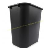 28-qt Black Rectangular Wastebasket Open-Top
