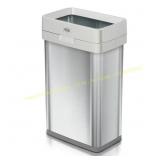 13 Gal Stainless Steel Slim Open Trash Can