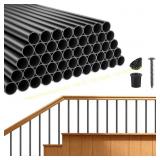 VEVOR 125 Pack Deck Balusters, 26" Black