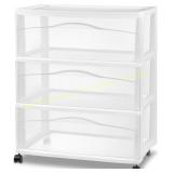 Sterilite 3-Drawer Cart, Plastic Storage