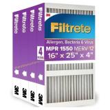 Filtrete 16x25x4 MPR 1550 MERV 12 4-Pack
