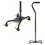 Medline Aluminum Quad Cane with Large Base