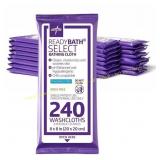 Medline Readybath Body Wipes, 8x8, 240ct