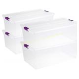 Sterilite 4-Pack 110-Quart ClearView Boxes