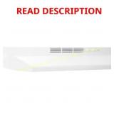 41000 Series 30" Ductless Range Hood White