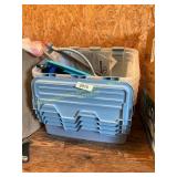 Storage containers & 2 sprinkler system parts