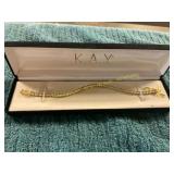 Kay Jewelers Gold Diamond Tennis Bracelet