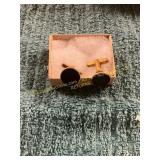 Unverified Vintage Gold Cuff Links
