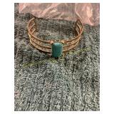 Unverified Vintage Gold/Turquoise Bracelet