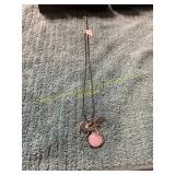 20in Stone Dragon Pink Stone Necklace