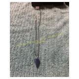 20in Natural Lapis Pendulum Pendant Necklace