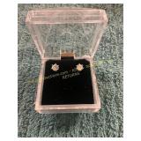 Unverified Gold Diamond Stud Earrings 1/2Ct