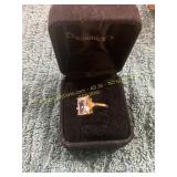 Unverified Vin. Size 8.5 Gold Emerald Cut Ring