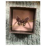 Unverified Size 7.5 Butterfly Steam Punk Ring