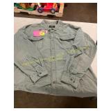 Mens 2XL Red Head Button Down Shirt