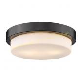 Golden Lighting 2-Light Black Flush Mount