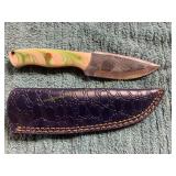 Damascus File Knife with Sheath
