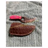 Damascus Hunting Knife with Sheath