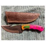 Damascus File Knife with Sheath