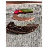 Damascus Knife with Sheath