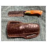 Damascus File Knife with Sheath
