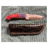 Damascus Knife with Sheath