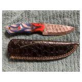 Damascus Knife with Sheath