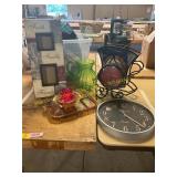 Carnival Glass, Pitcher, Clocks, Etc