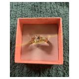 Unverified Size 6 Vin. Gold + Diamond Ring